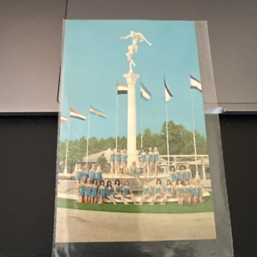Postcard Adagio Fountain Weeki Wachee Mermaids Florida